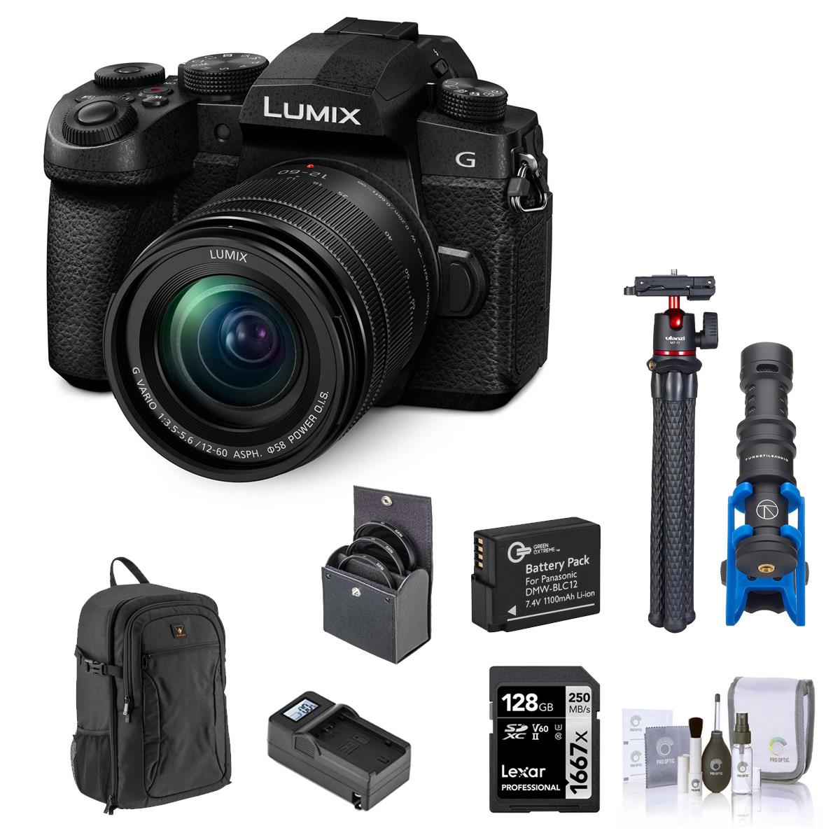 Image of Panasonic Lumix G95 Mirrorless Camera with 12-60mm Lens with Vlogger Acc Kit