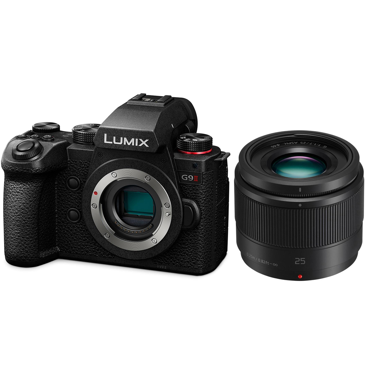 

Panasonic LUMIX G9II Mirrorless Camera with LUMIX G 25mm f/1.7 Aspherical Lens
