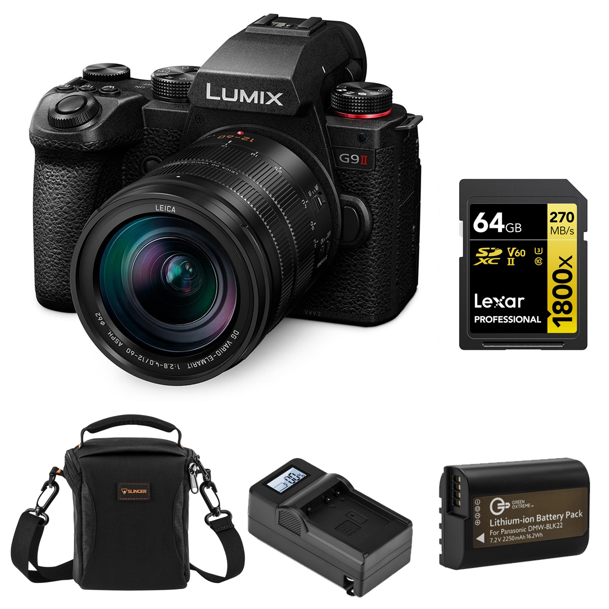 

Panasonic LUMIX G9II Mirrorless Camera w/12-60mm f/2.8-4 Lens & Included Value