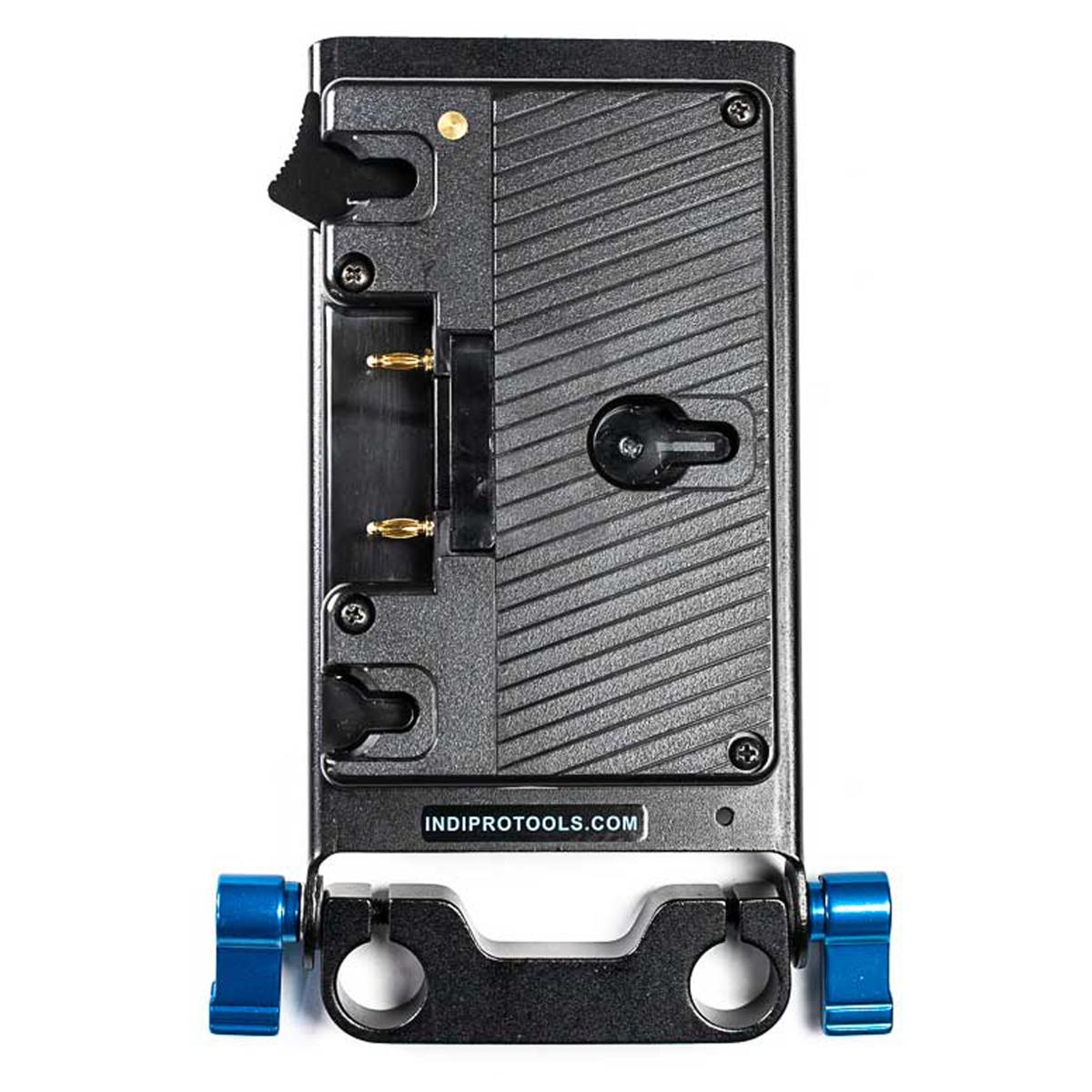 

IndiPRO Gold Mount Battery Adapter Plate with D-Tap Output and 15mm Rod System