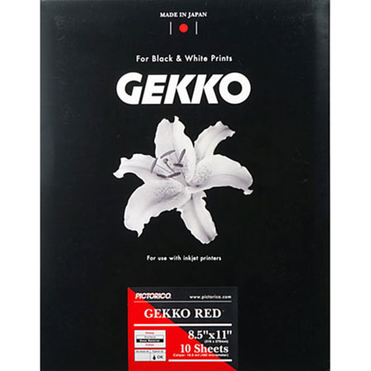 

IndiPRO Pictorico Gekko Red Glossy Photo Paper (8.5x11"), 10 Sheets