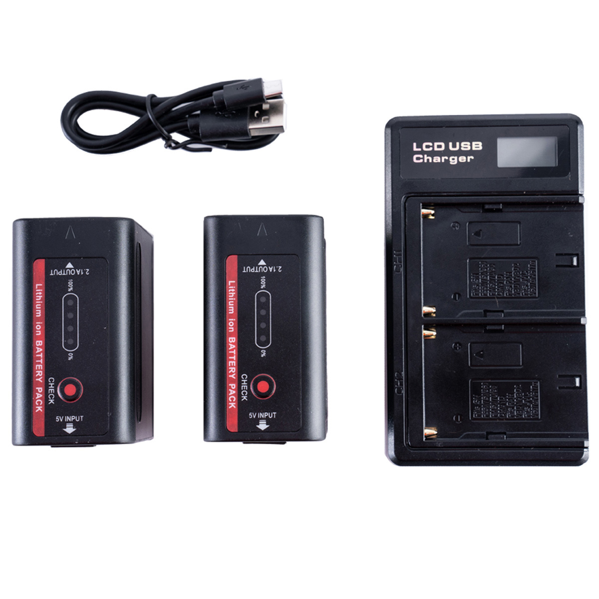 

IndiPRO 2x NP-F980 7.4V 6600mAh Battery and NP-F Series Dual Battery Charger Kit