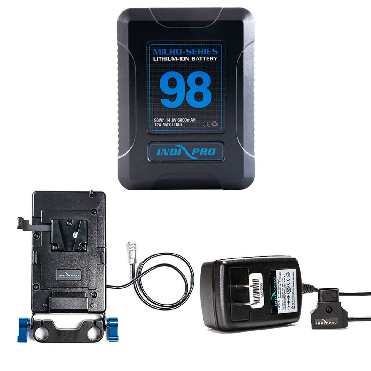 

IndiPRO Micro-Series 98Wh V-Mount Li-Ion Battery Kit for BMPCC 6K/4K