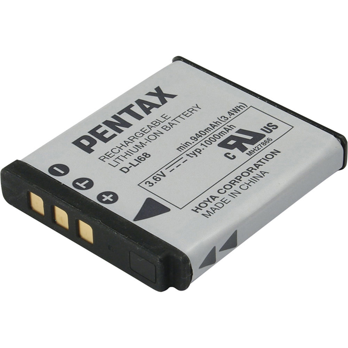 

Pentax D-LI68B 3.6V 1000mAh Rechargeable Li-Ion Battery for Q Digital Camera