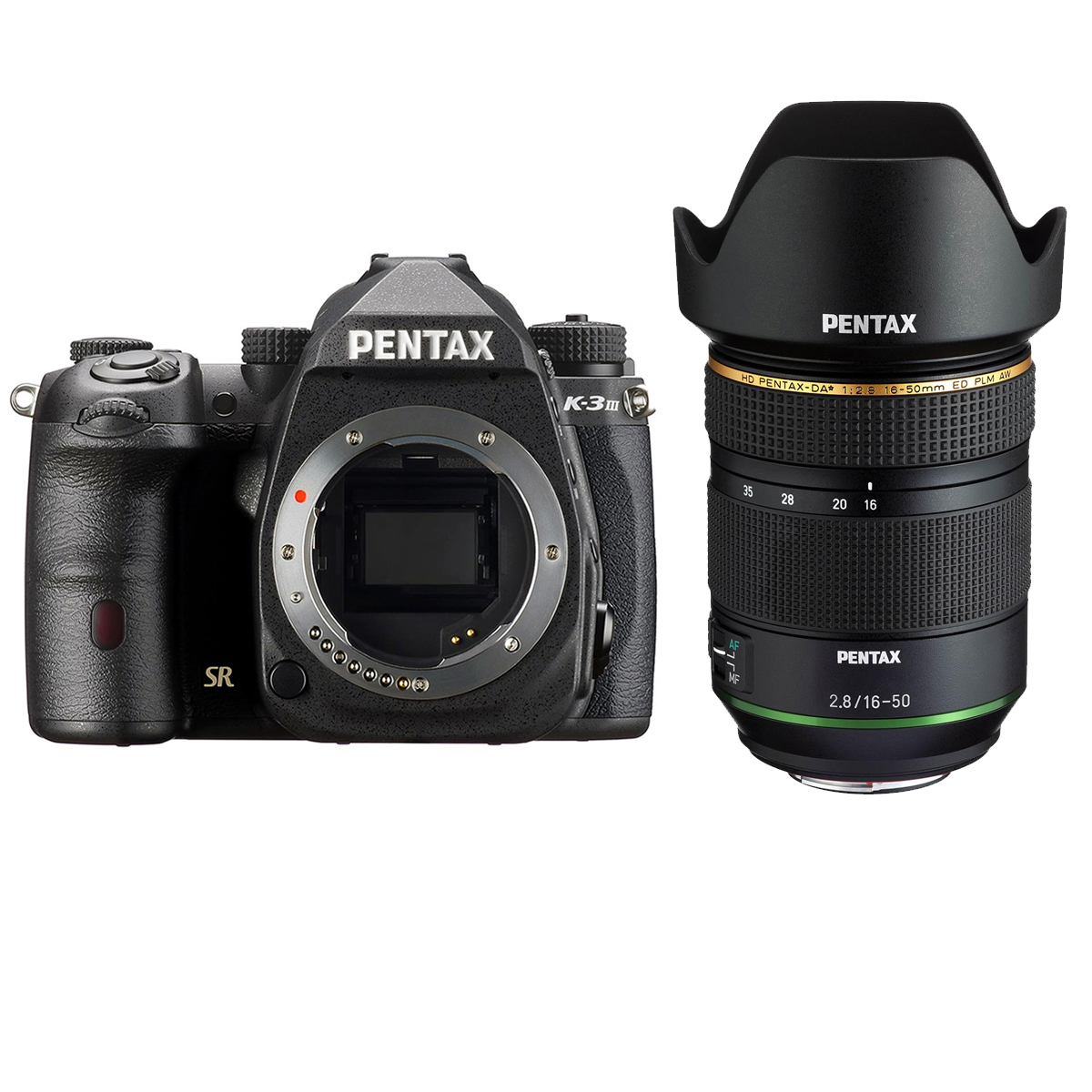 

Pentax K-3 Mark III APS-C-Format DSLR Camera, Black w/16-50mm f/2.8 PLM AW Lens