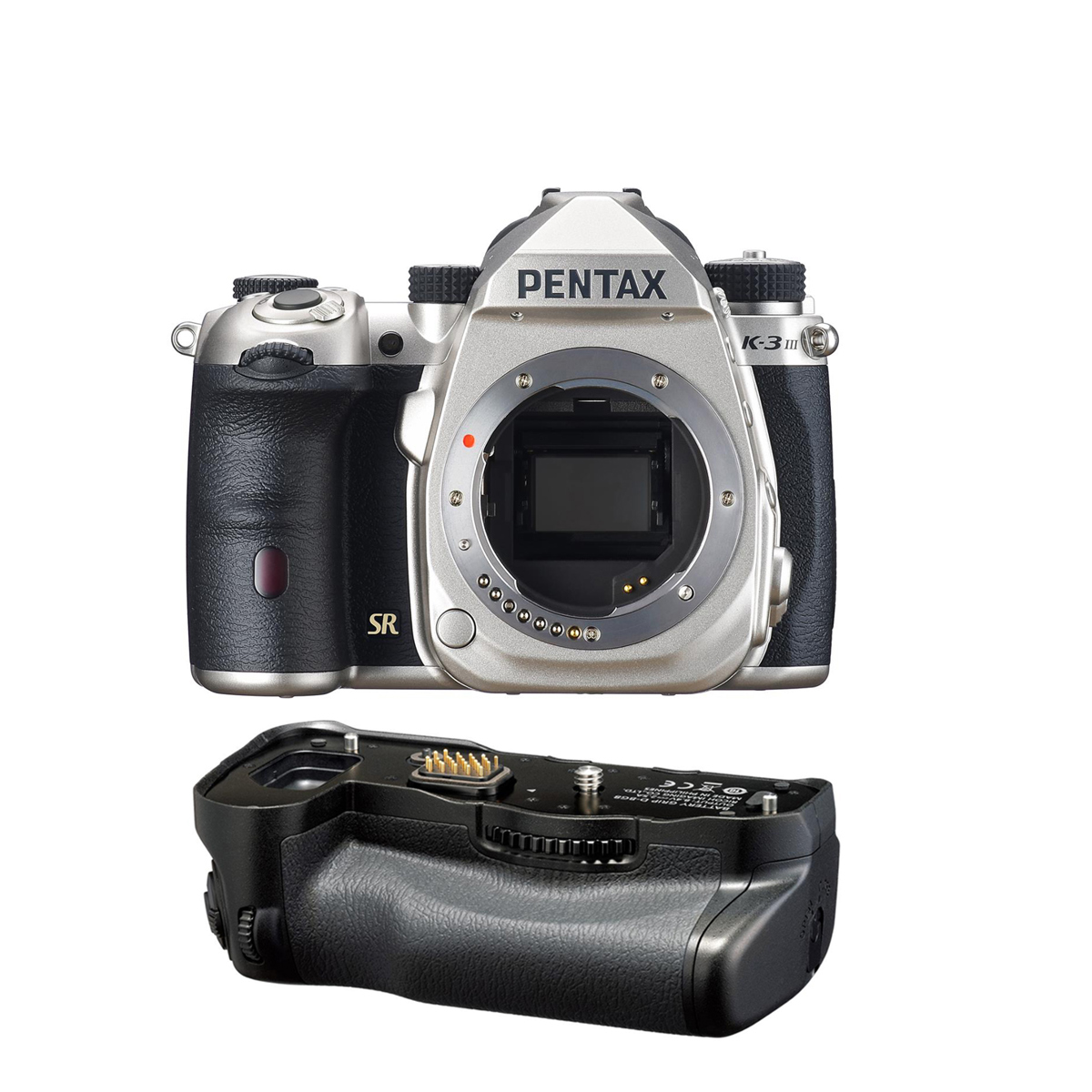 

Pentax K-3 Mark III APS-C-Format DSLR Camera, Silver with D-BG8 Battery Grip