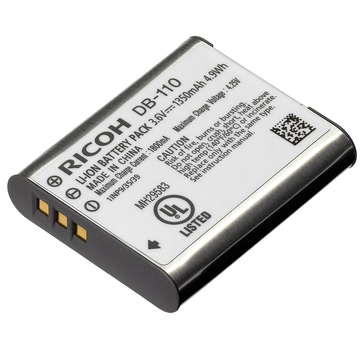 Image of Ricoh DB-110 3.6V 1350mAh Rechargeable Li-Ion Battery for GR-III Digital Camera