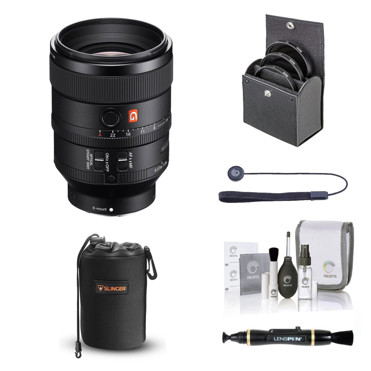 

Sony FE 100mm f/2.8 STF GM OSS Lens for Sony E with Accessories Kit