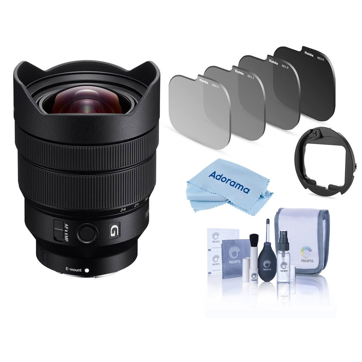 

Sony FE 12-24mm f/4 G Lens for Sony E with Haida Rear Lens ND Filter Kit