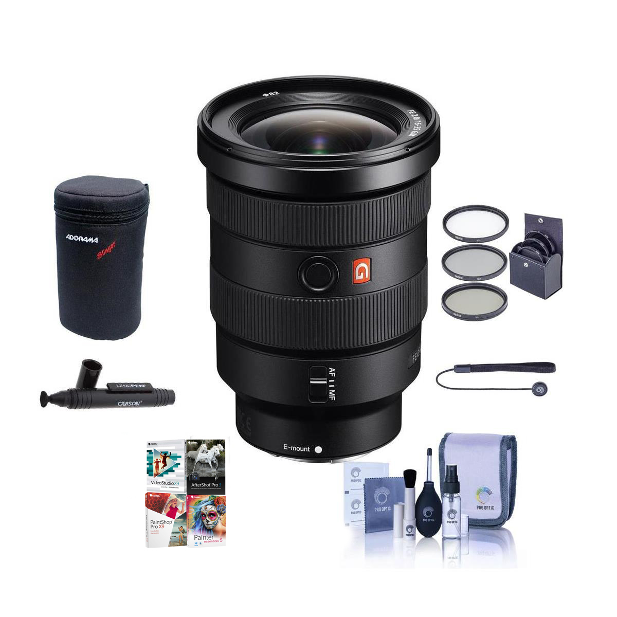 

Sony FE 16-35mm f/2.8 GM Lens for Sony E with Free PC Software & Accessories Kit