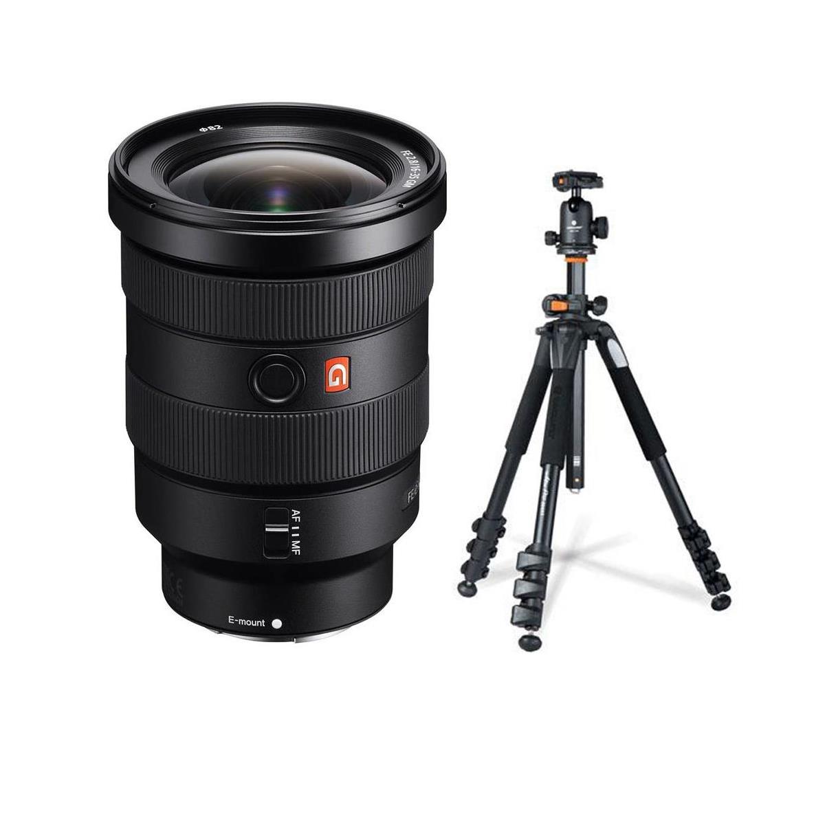 Image of Sony FE 16-35mm f/2.8 GM Lens for Sony E with Vanguard Alta Pro 264AT Tripod