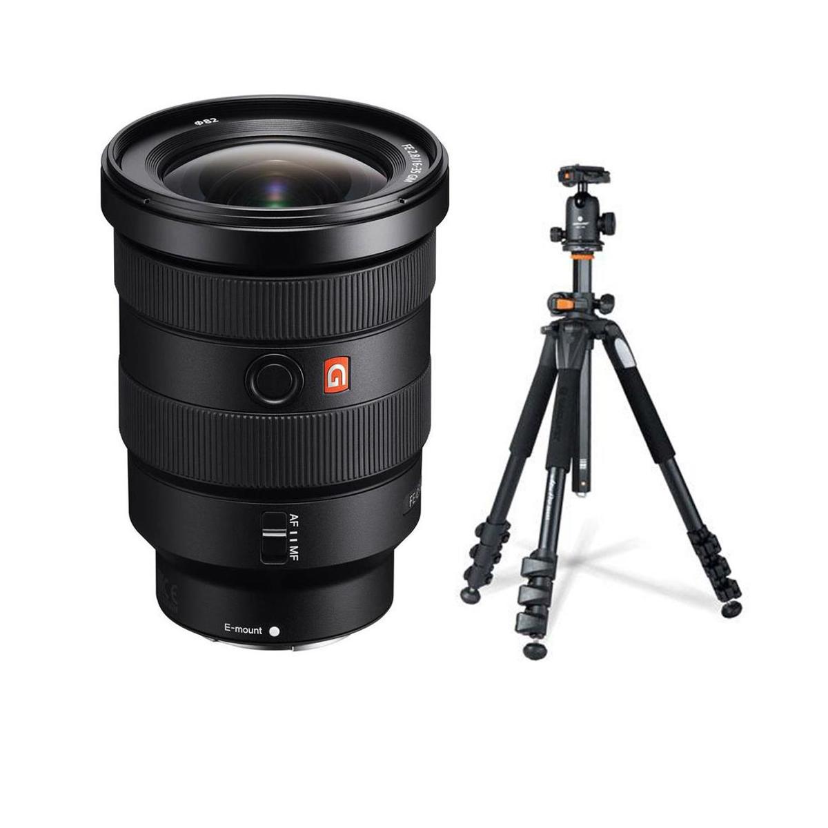 Image of Sony FE 16-35mm f/2.8 GM Lens for Sony E with Vanguard Alta Pro 264AT Tripod