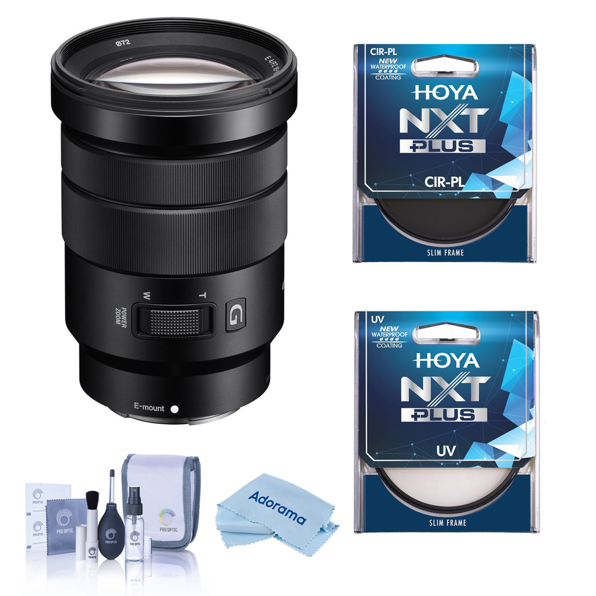 

Sony E PZ 18-105mm f/4.0 G OSS Lens for Sony E with Hoya 72mm UV+CPL Filter Kit