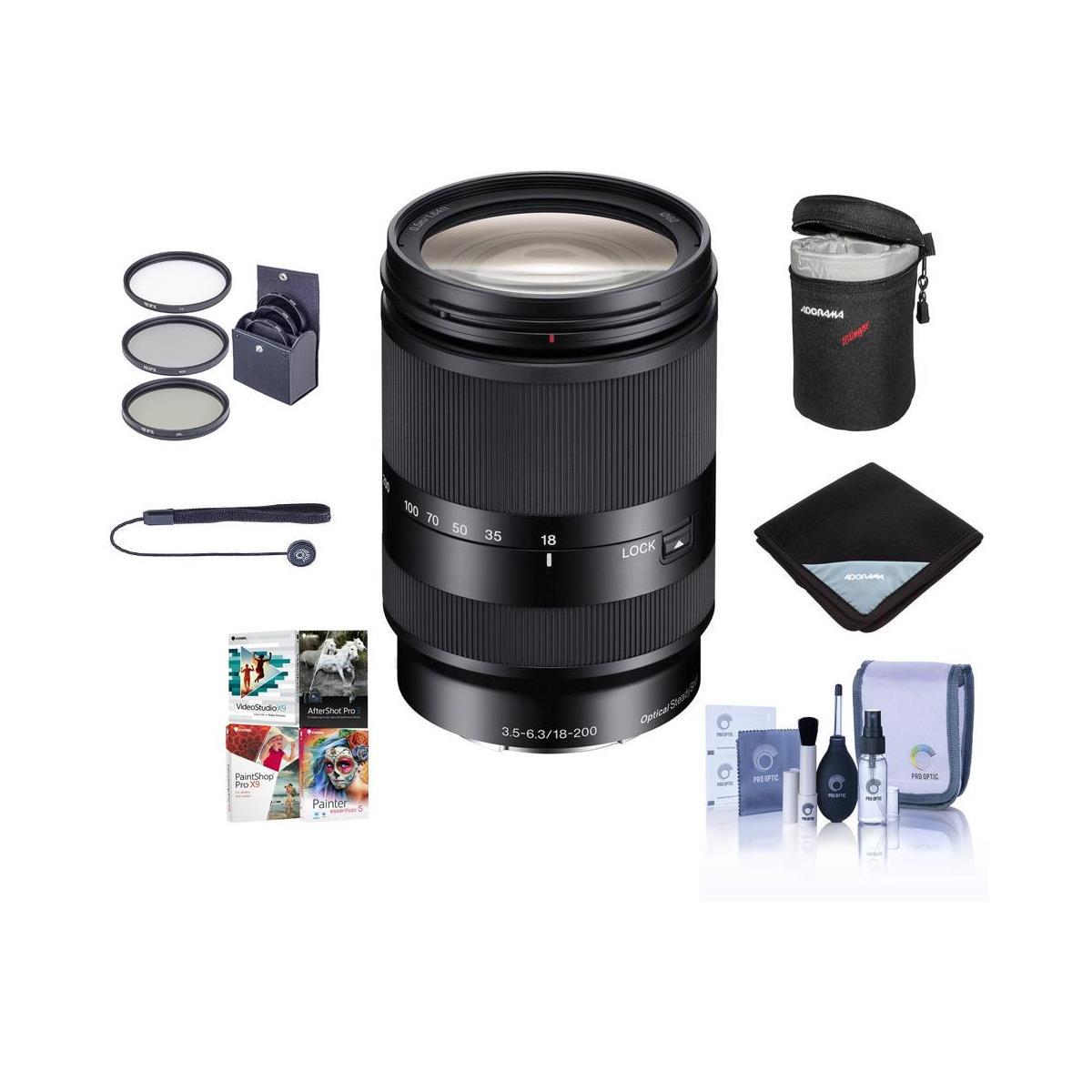 

Sony E 18-200mm f/3.5-6.3 OSS LE Lens for Sony E w/Free PC Software & Acc Kit