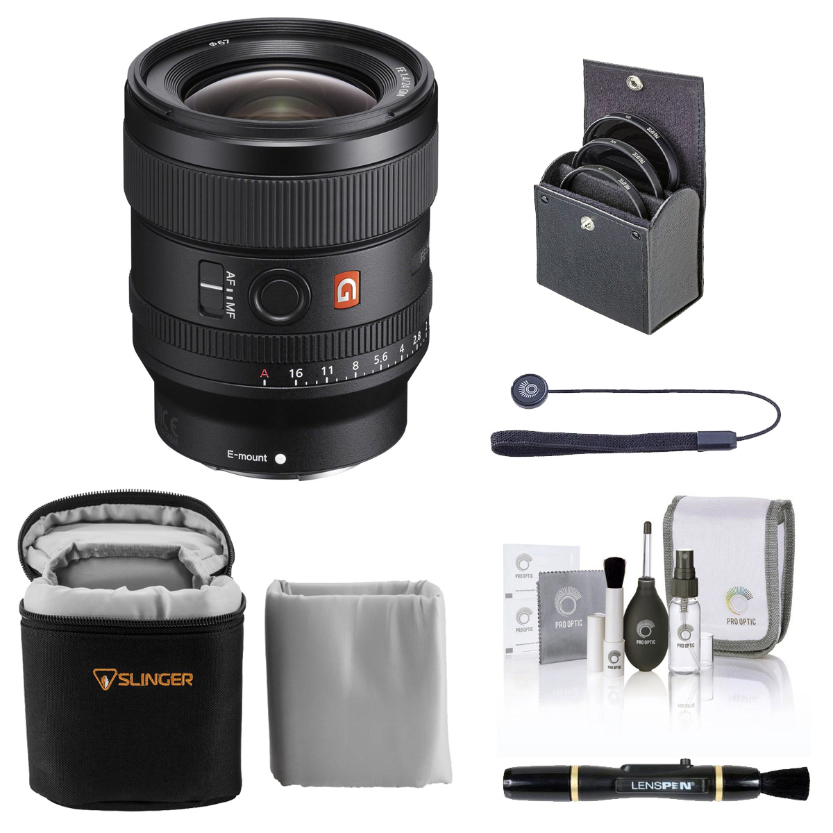 

Sony FE 24mm f/1.4 GM Lens for Sony E with Accessories Kit