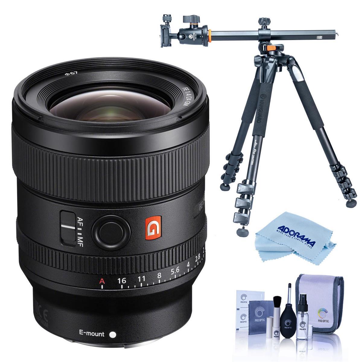 Image of Sony FE 24mm f/1.4 GM Lens for Sony E with Vanguard Alta Pro 264AT Tripod Kit