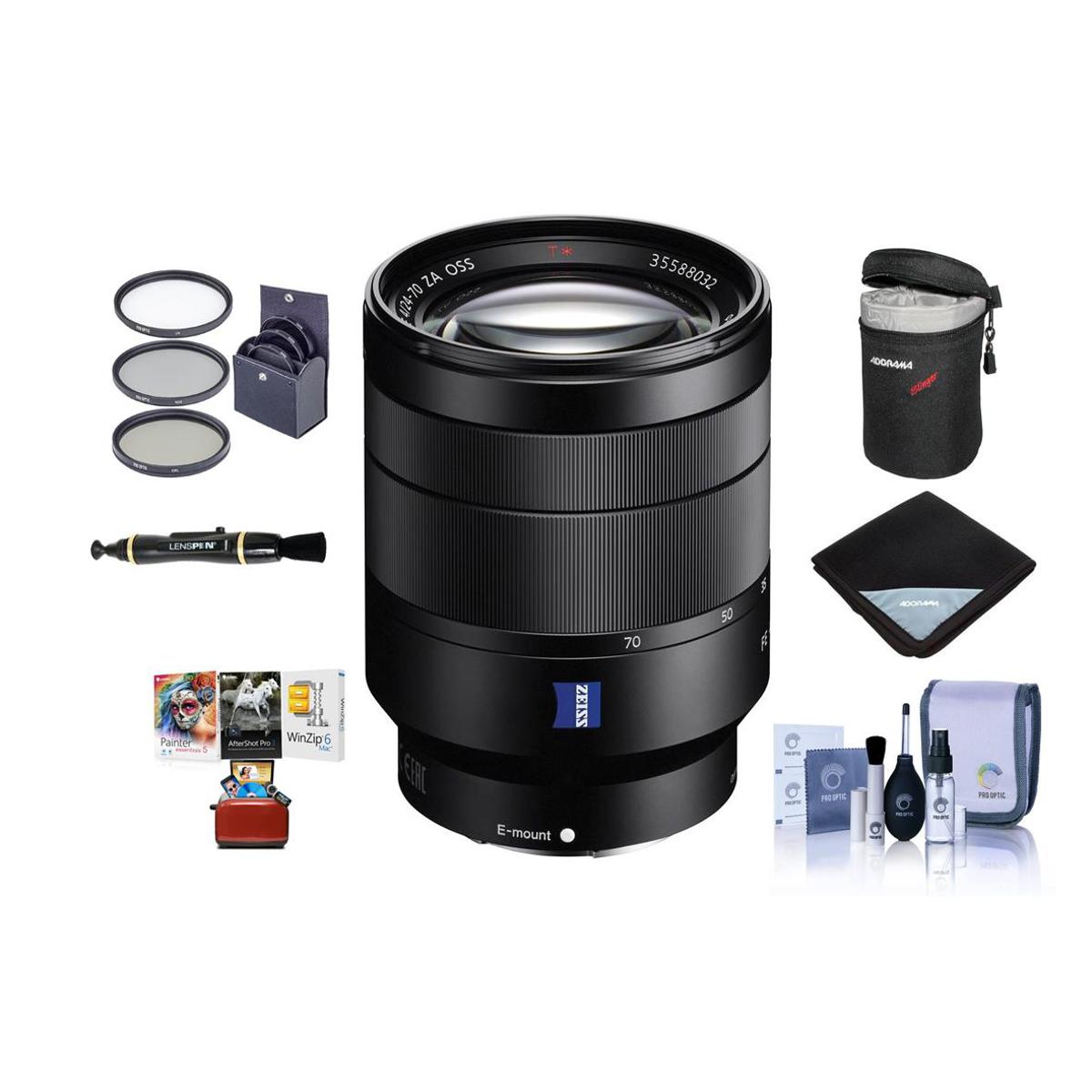 

Sony Vario-Tessar T* FE 24-70mm f/4 ZA OSS Lens for Sony E w/Mac Accessories Kit