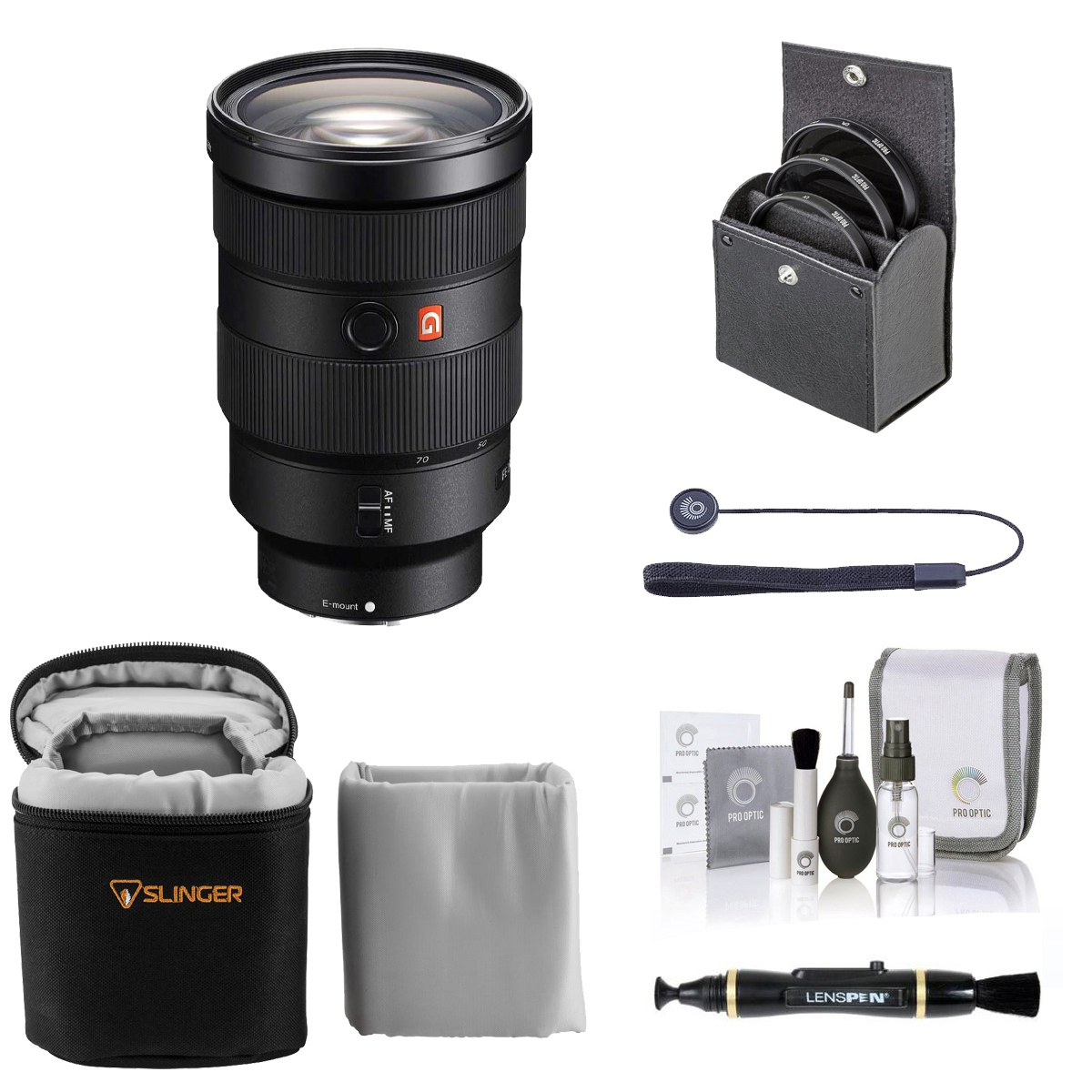 

Sony FE 24-70mm f/2.8 GM Lens for Sony E with Accessories Kit