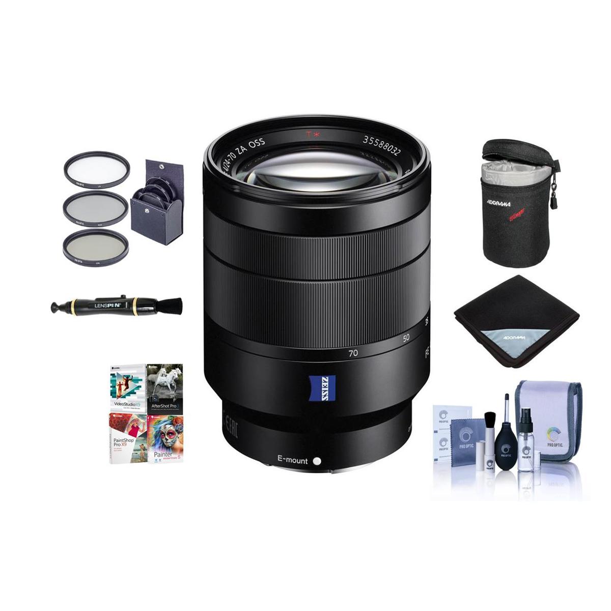 

Sony Vario-Tessar T* FE 24-70mm f/4 ZA OSS Lens for Sony E w/PC Accessories Kit