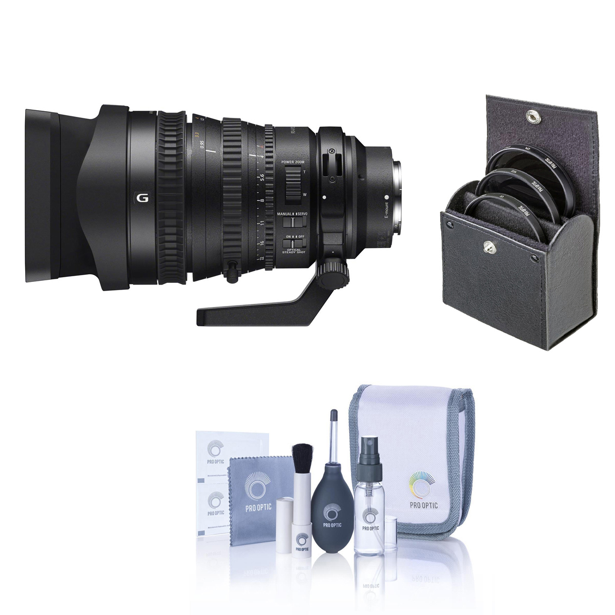 

Sony FE PZ 28-135mm f/4 OSS G Lens for Sony E with Accessories Kit