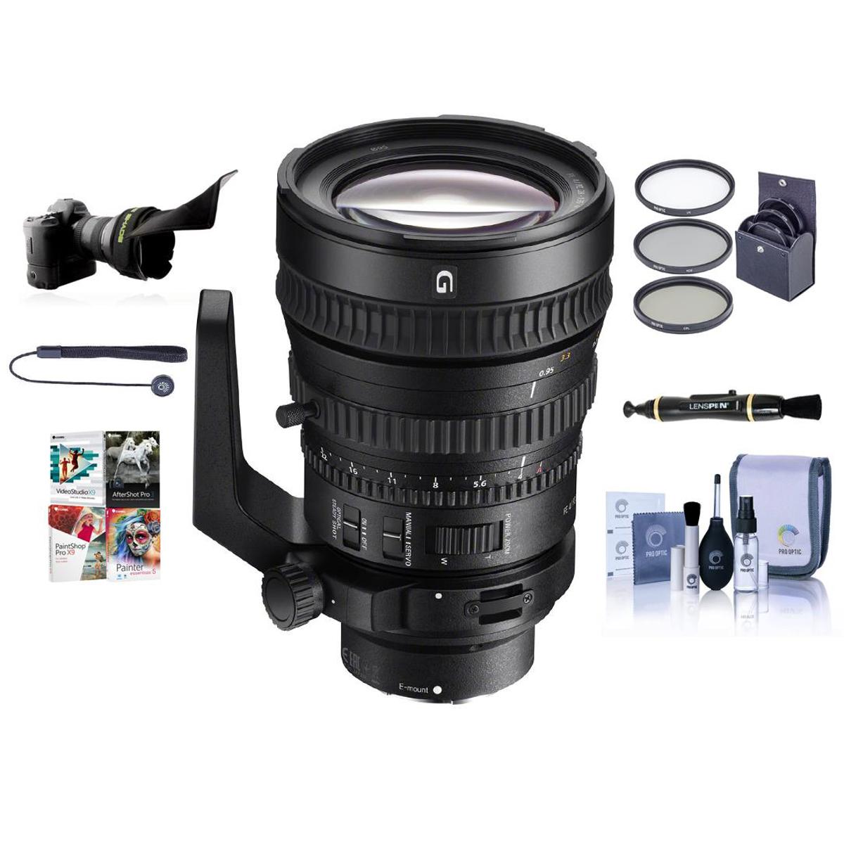 

Sony FE PZ 28-135mm f/4 OSS G Lens for Sony E with PC Software & Accessories Kit