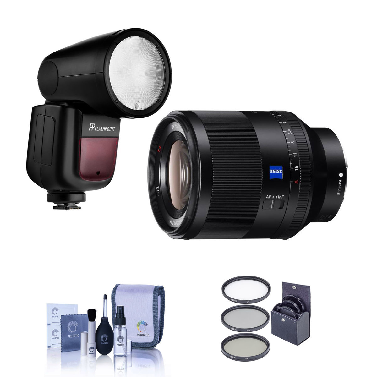 

Sony Planar T* FE 50mm f/1.4 ZA Lens w/Flashpoint Zoom Li-on X R2 TTL Flash Kit