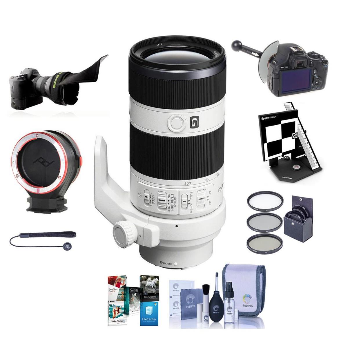 

Sony FE 70-200mm f/4.0 G OSS Lens for Sony E with Premium Accessories Kit