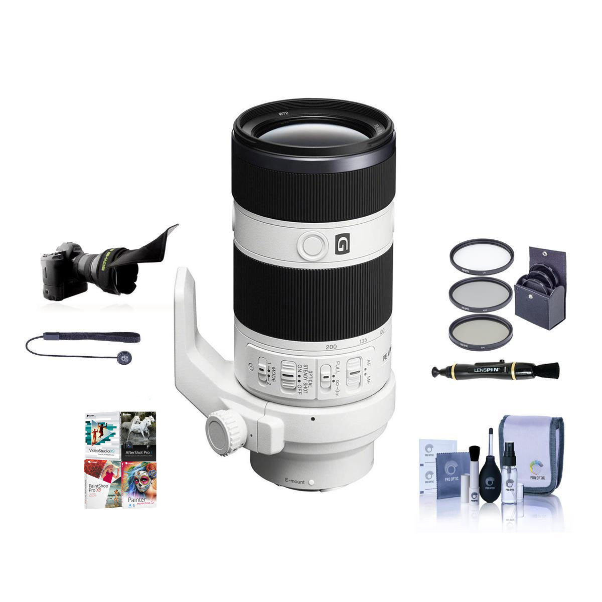 

Sony FE 70-200mm f/4.0 G OSS Lens for Sony E with PC Software & Accessories Kit