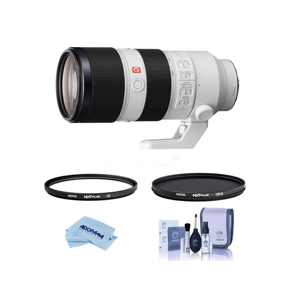 

Sony FE 70-200mm f/2.8 GM OSS Lens for Sony E with Hoya 77mm UV+CPL Filter Kit