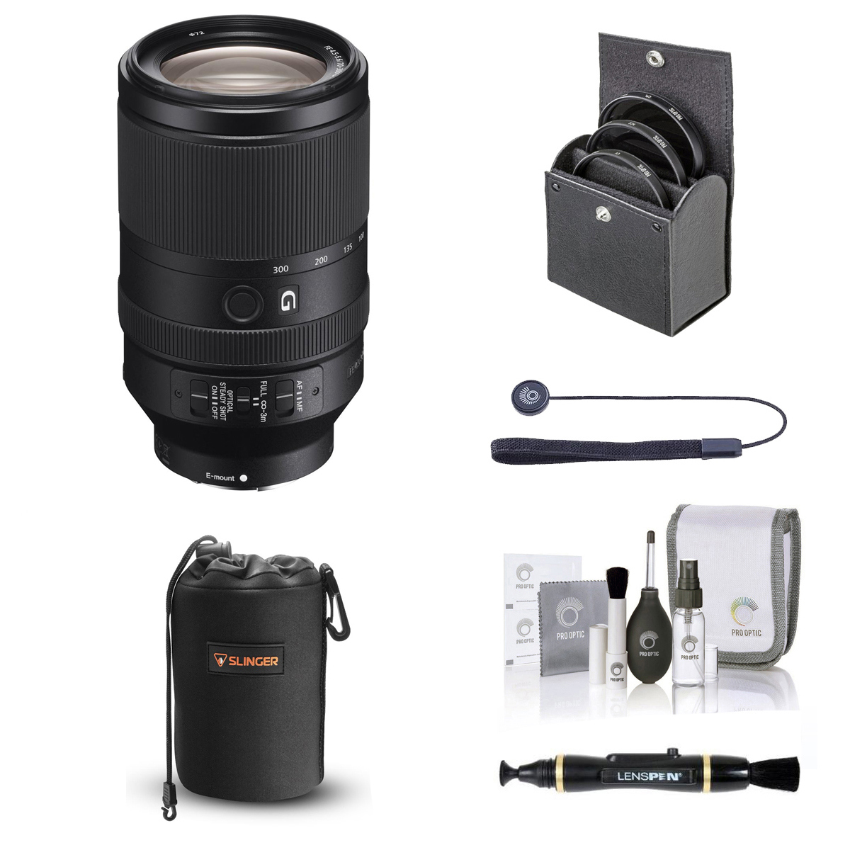 

Sony FE 70-300mm f/4.5-5.6 G OSS Lens for Sony E with Accessories Kit