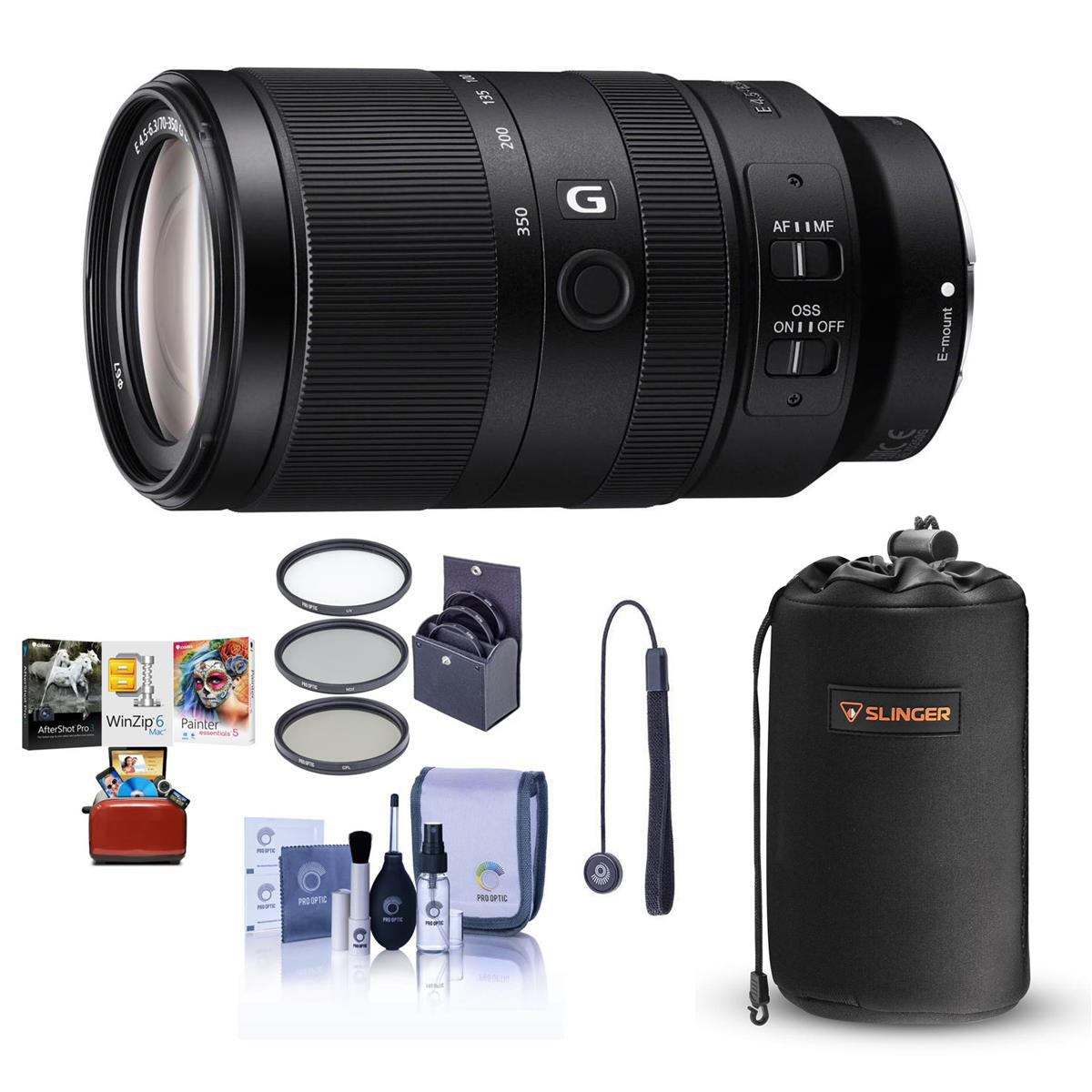 

Sony E 70-350mm f/4.5-6.3 G OSS Lens with Mac Software & Accessories Kit