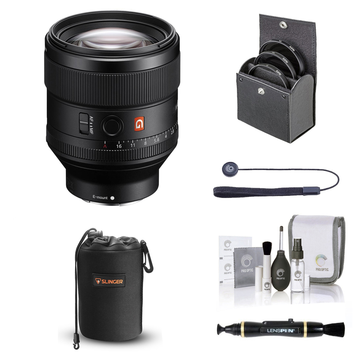 

Sony FE 85mm f/1.4 GM Lens for Sony E with Accessories Kit