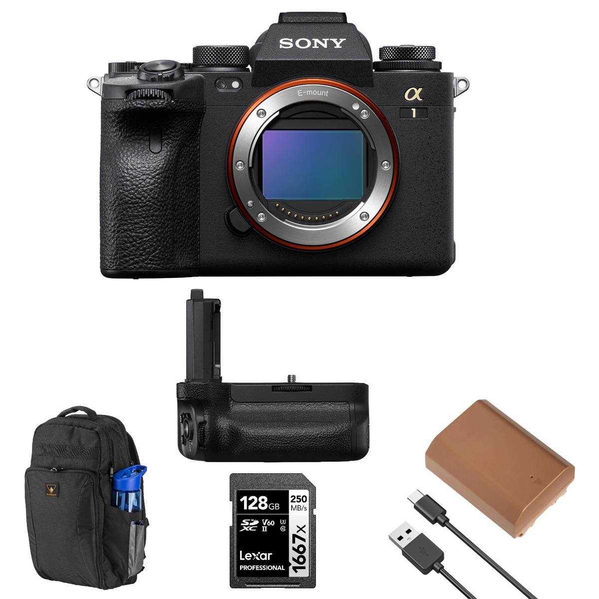 Image of Sony Alpha a1 Mirrorless Camera w/VG-C4EM Battery Grip