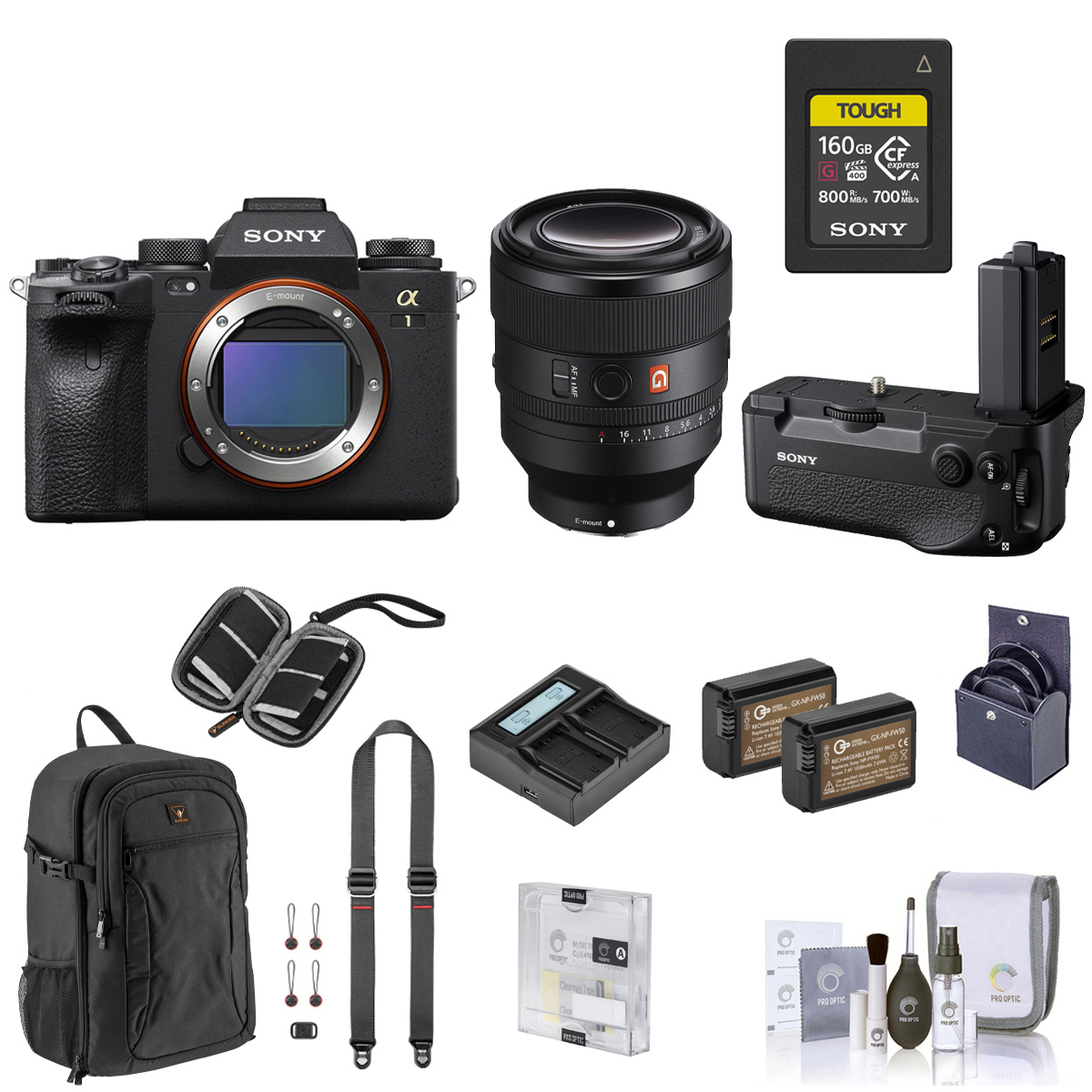 

Sony Alpha a1 Camera w/FE 50mm f/1.2 GM Lens & VG-C4EM Grip, Accessory Kit