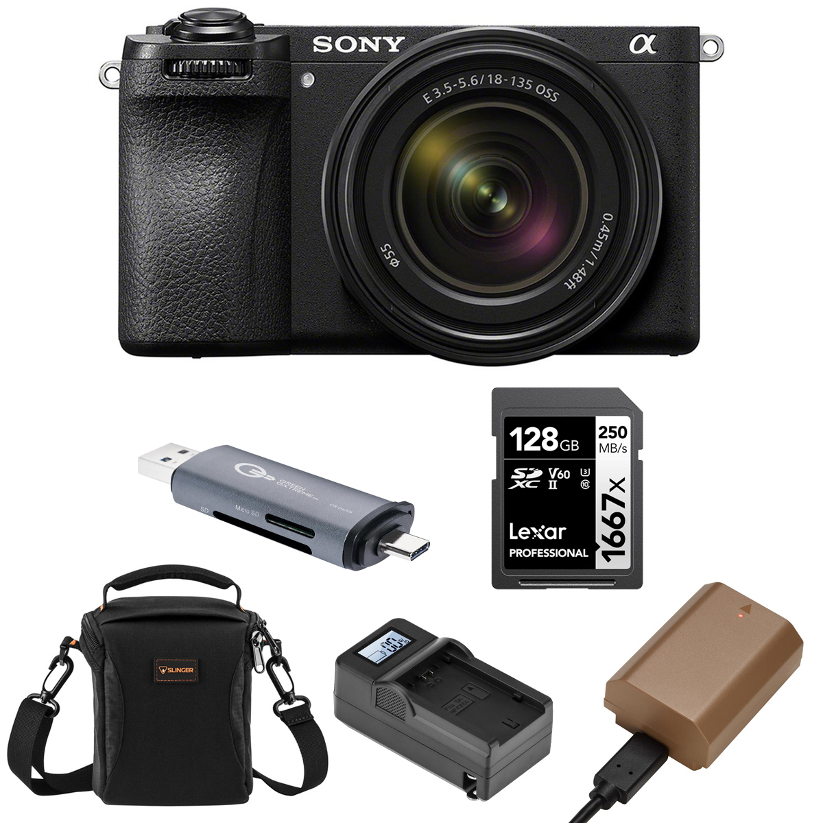 

Sony Alpha a6700 Camera w/E 18-135mm f/3.5-5.6 OSS Lens, Bundle w/Included Value