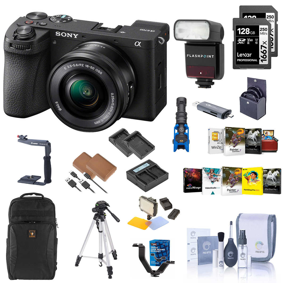 

Sony Alpha a6700 Camera with E PZ 16-50mm f/3.5-5.6 OSS Lens and Complete Kit