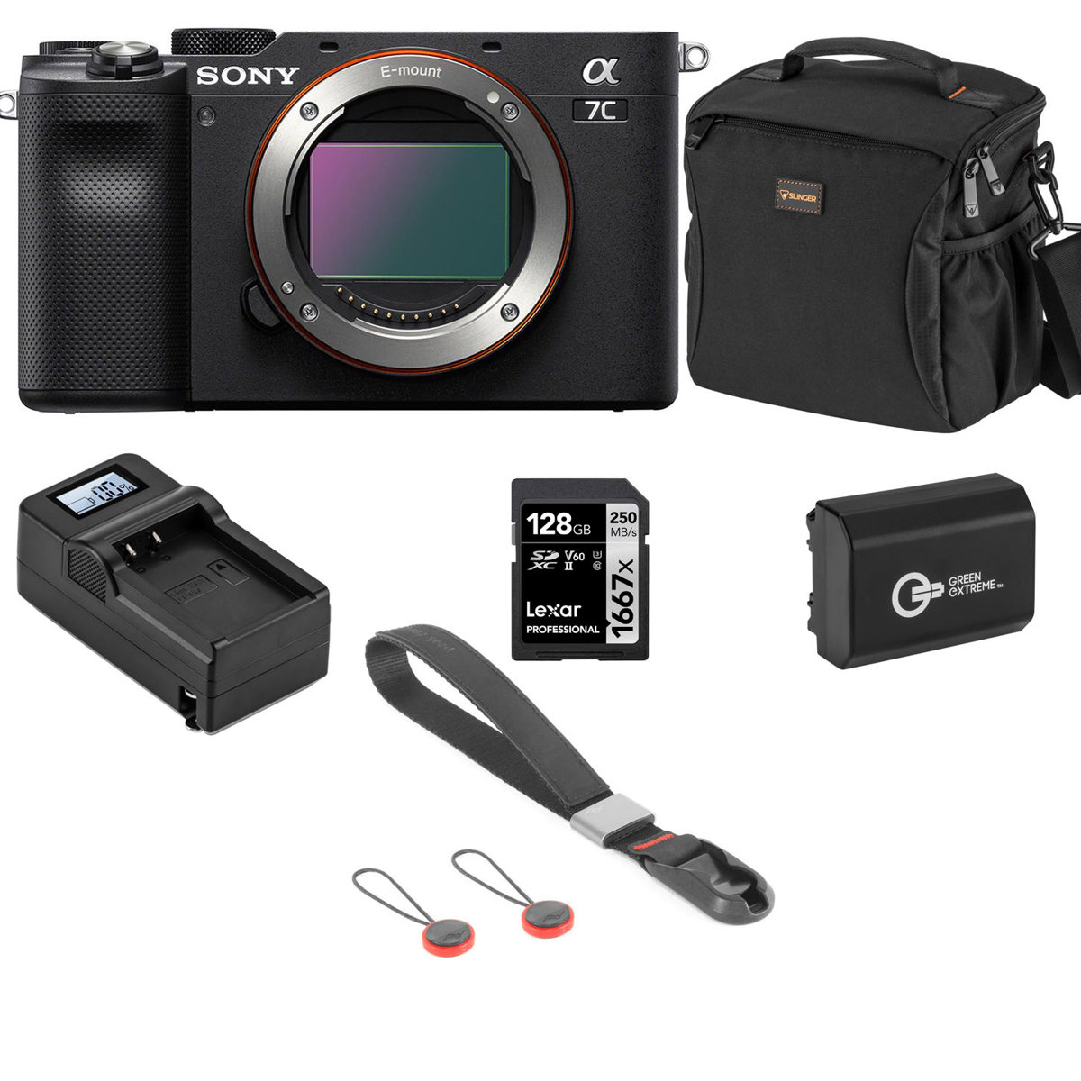 

Sony Alpha 7C Mirrorless Digital Camera, Black - with Free Accessories Bundle