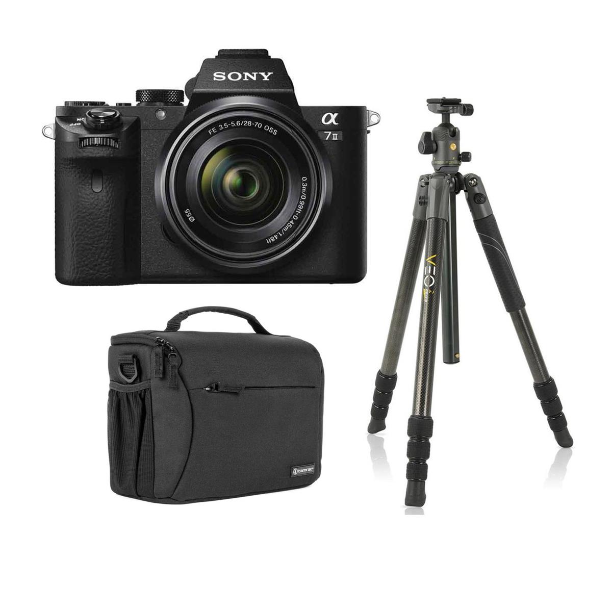 Sony Alpha a7II Camera w/FE 28-70mm f/3.5-5.6 OSS Lens, Bundle w/VEO 2 Al Tripod