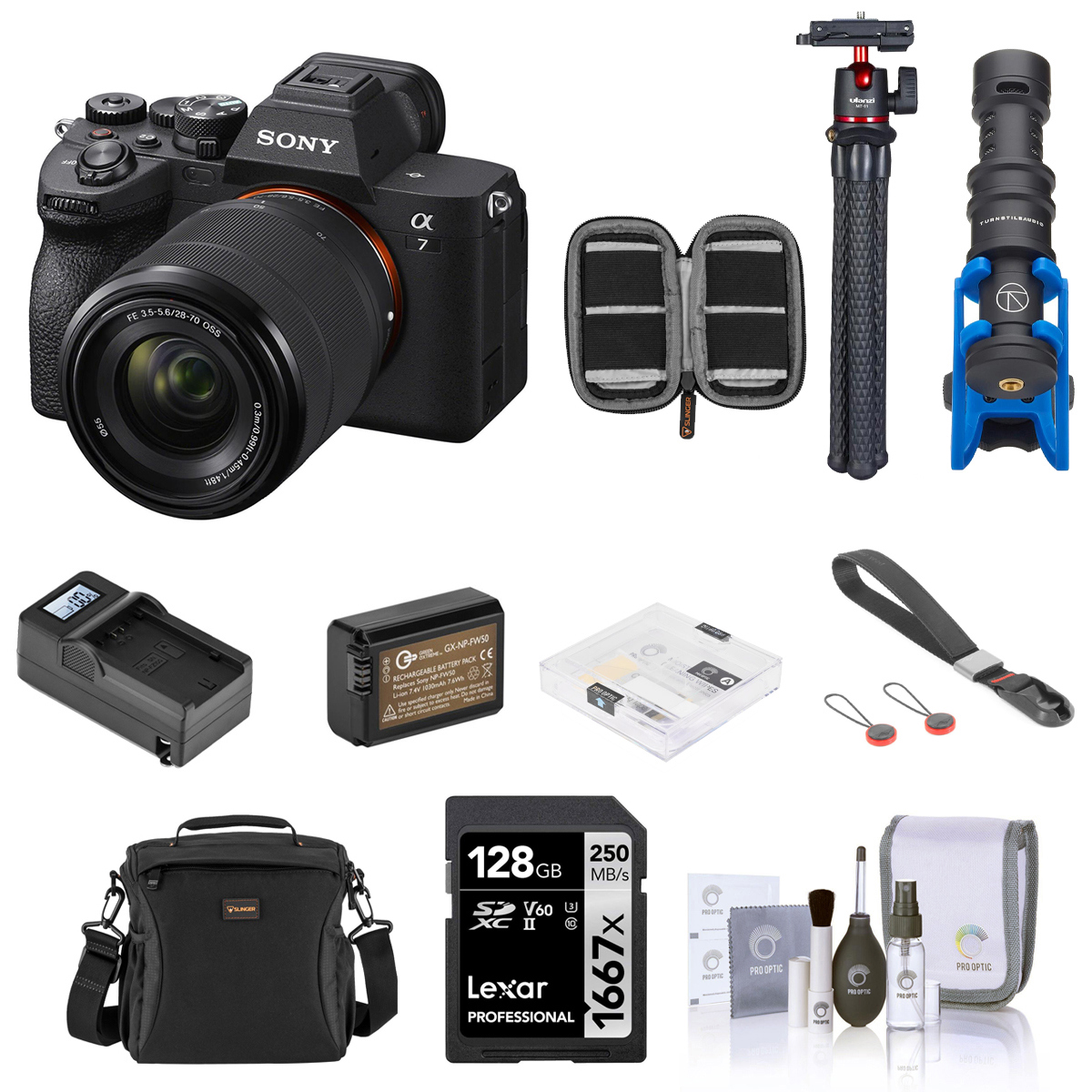 Image of Sony Alpha a7 IV Mirrorless Camera w/28-70mm f/3.5-5.6 Lens and Accessory Kit