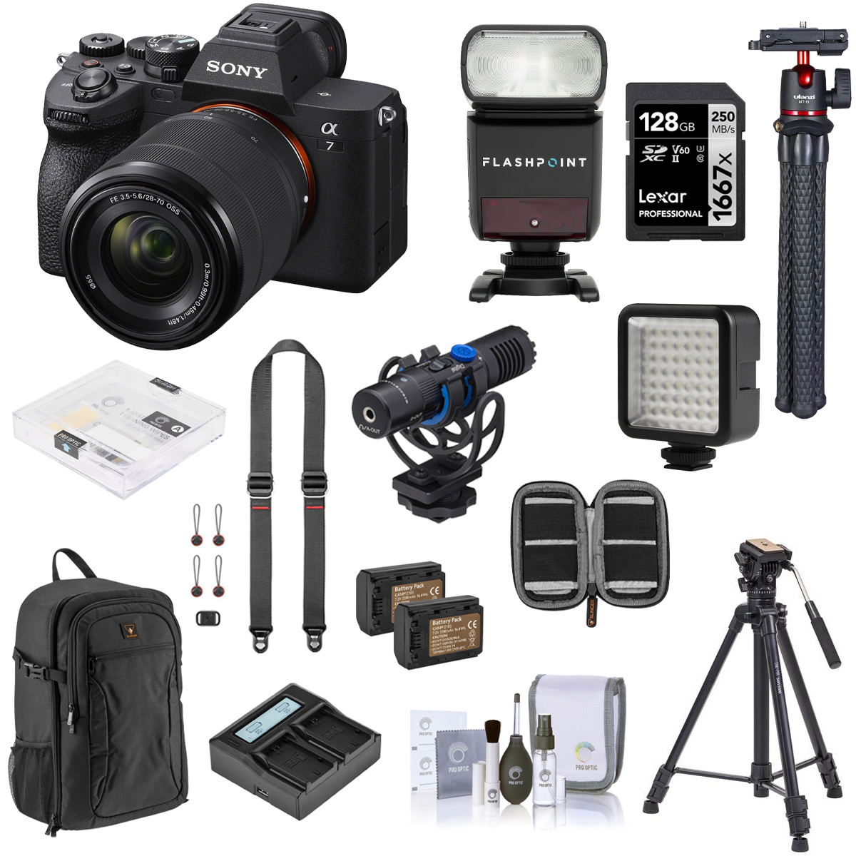 

Sony Alpha a7 IV Mirrorless Camera w/28-70mm f/3.5-5.6 Lens and Complete Kit