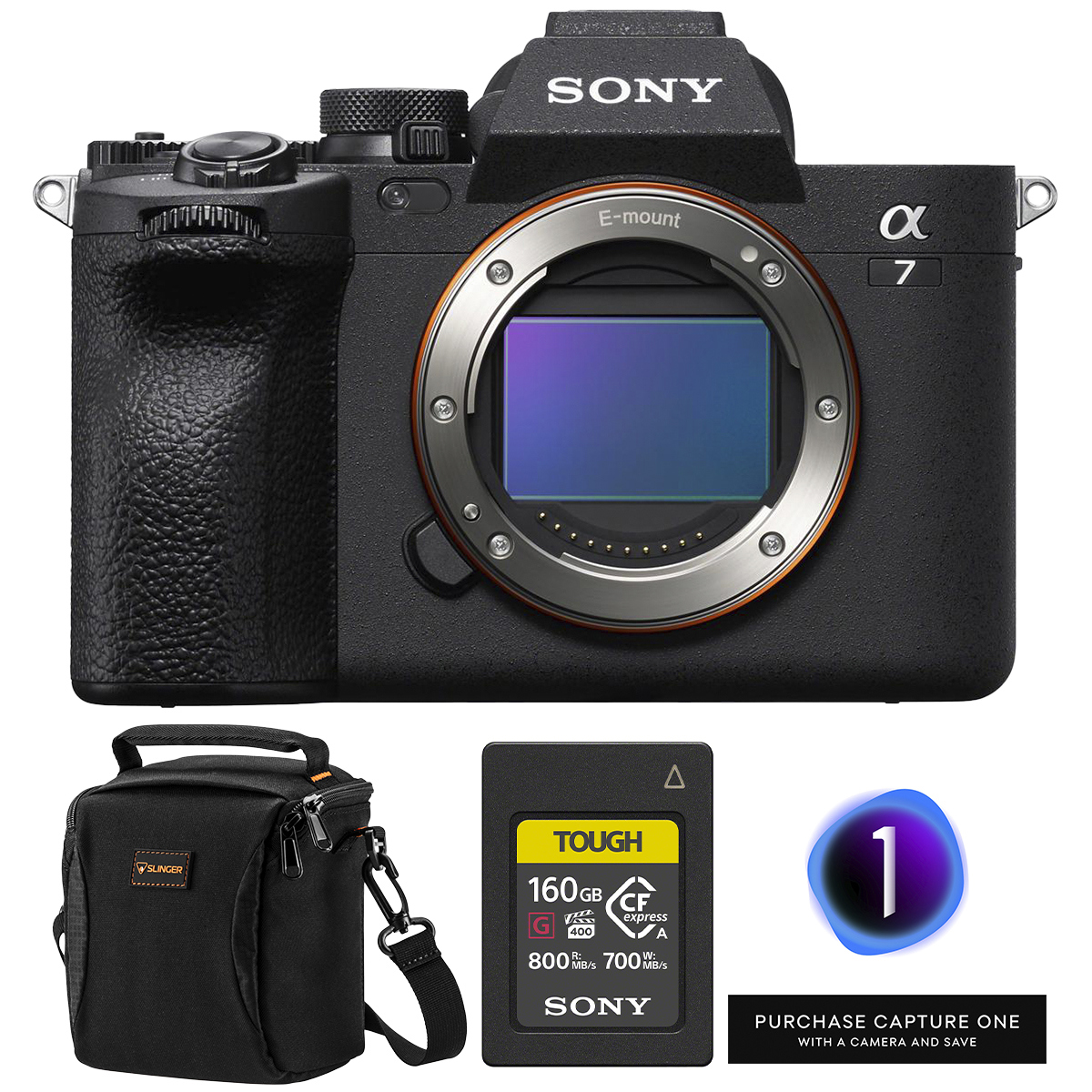 Sony Alpha a7 IV Camera, with 160GB Memory Card, Capture One Pro &amp; Shoulder Bag