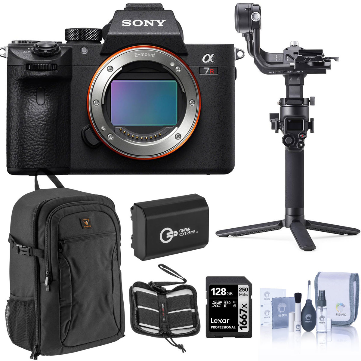 

Sony Alpha a7R IV Mirrorless Digital Camera Body (V2) with DJI RSC 2 Gimbal Kit