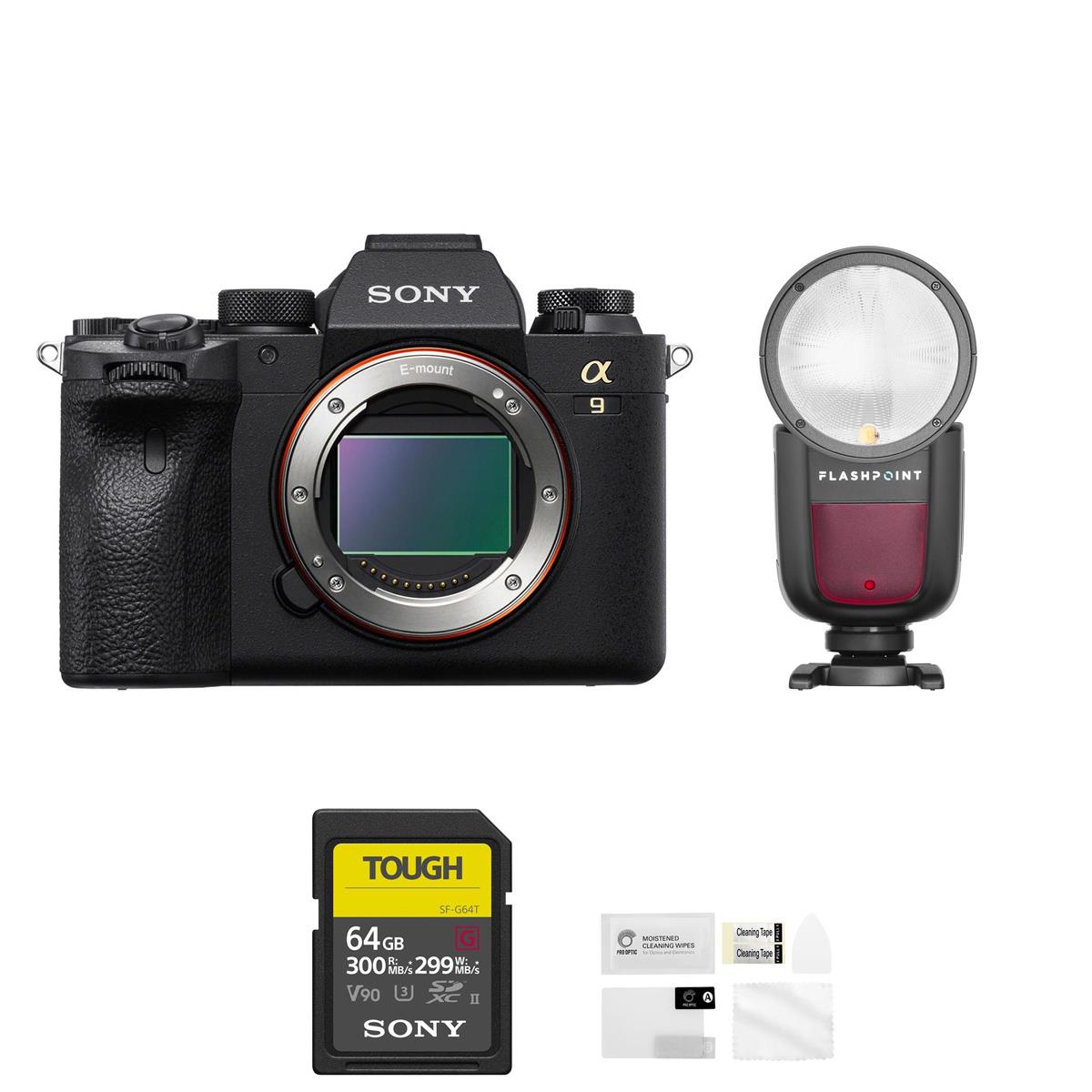 Sony Alpha a9 II Mirrorless Digital Camera Body - With Flash Accessory Bundle