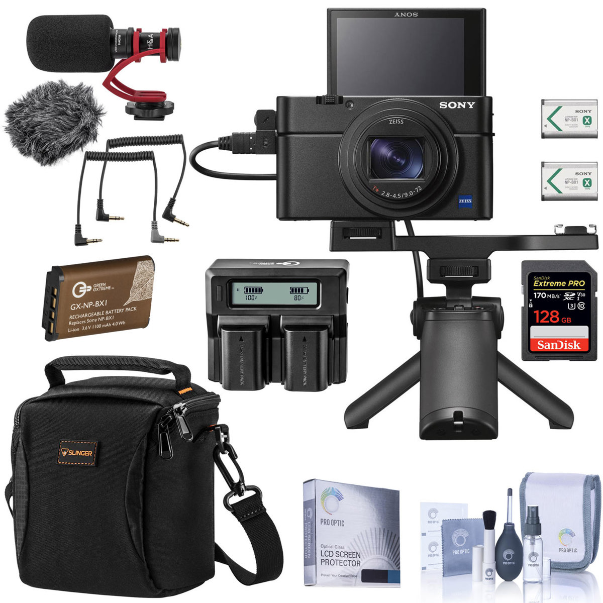

Sony Cyber-shot DSC-RX100 VII Camera with Shooting Grip Kit with Essentials Kit