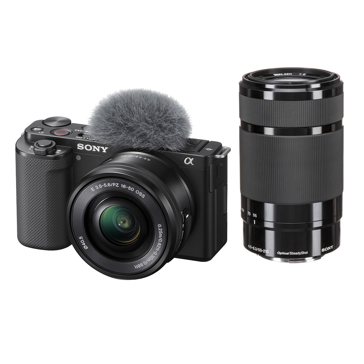 

Sony ZV-E10 Mirrorless Camera with 16-50mm & 55-210mm Lens, Black