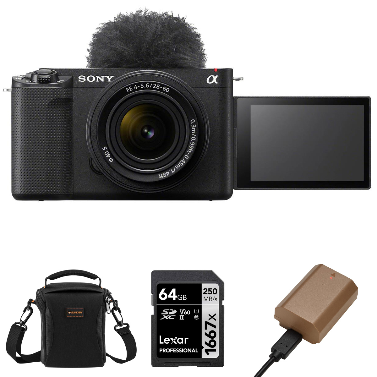 

Sony ZV-E1 Camera, Black with FE 28-60mm f/4-5.6 Lens, Bundle w/Included Value