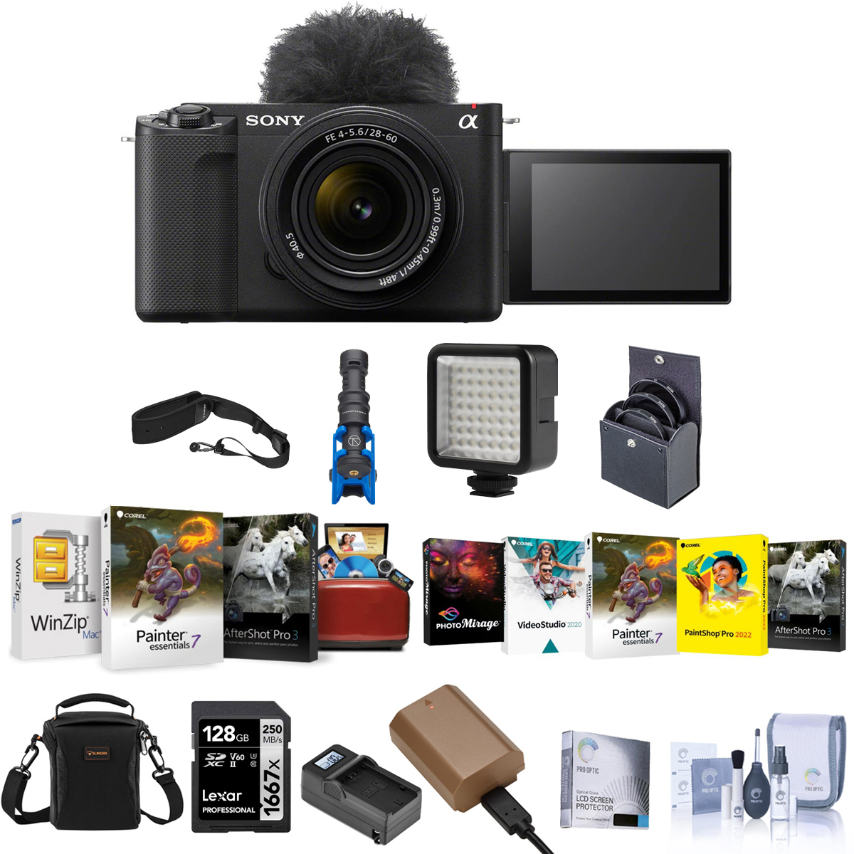 

Sony ZV-E1 Camera, Black with FE 28-60mm f/4-5.6 Lens, Bundle w/Accessory Kit