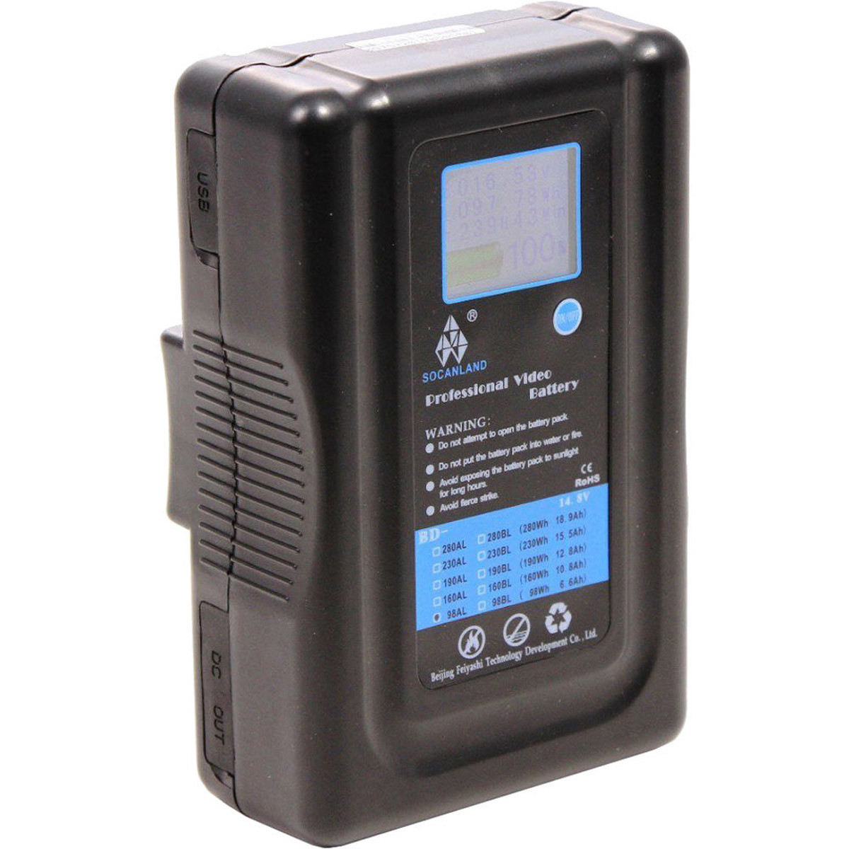 

Intellytech Socanland 98WhWh Lithium-Ion Battery, V-Mount