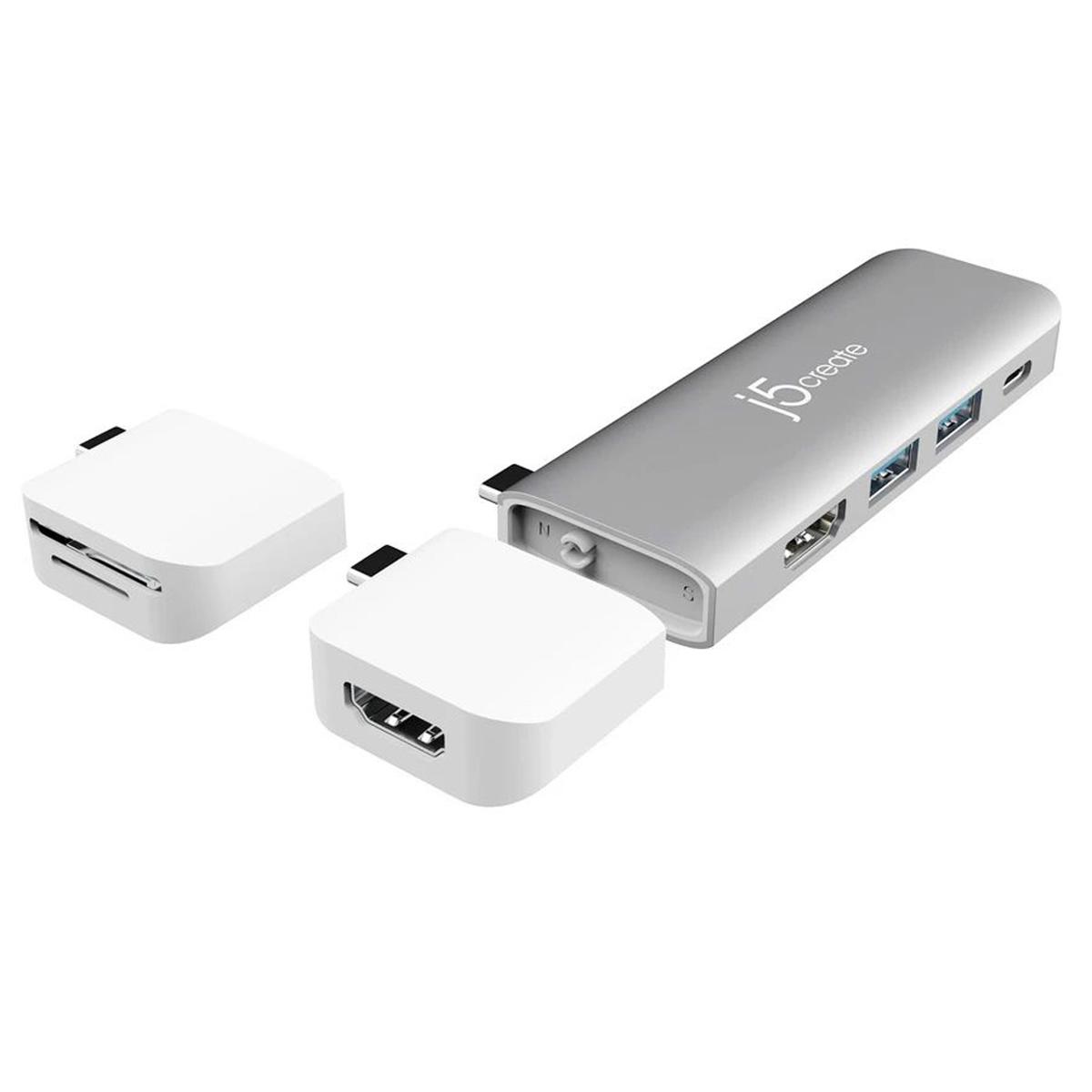 

J5 Create JCD387 ULTRADRIVE USB-C Modular Mini Dock,Space Gray and White