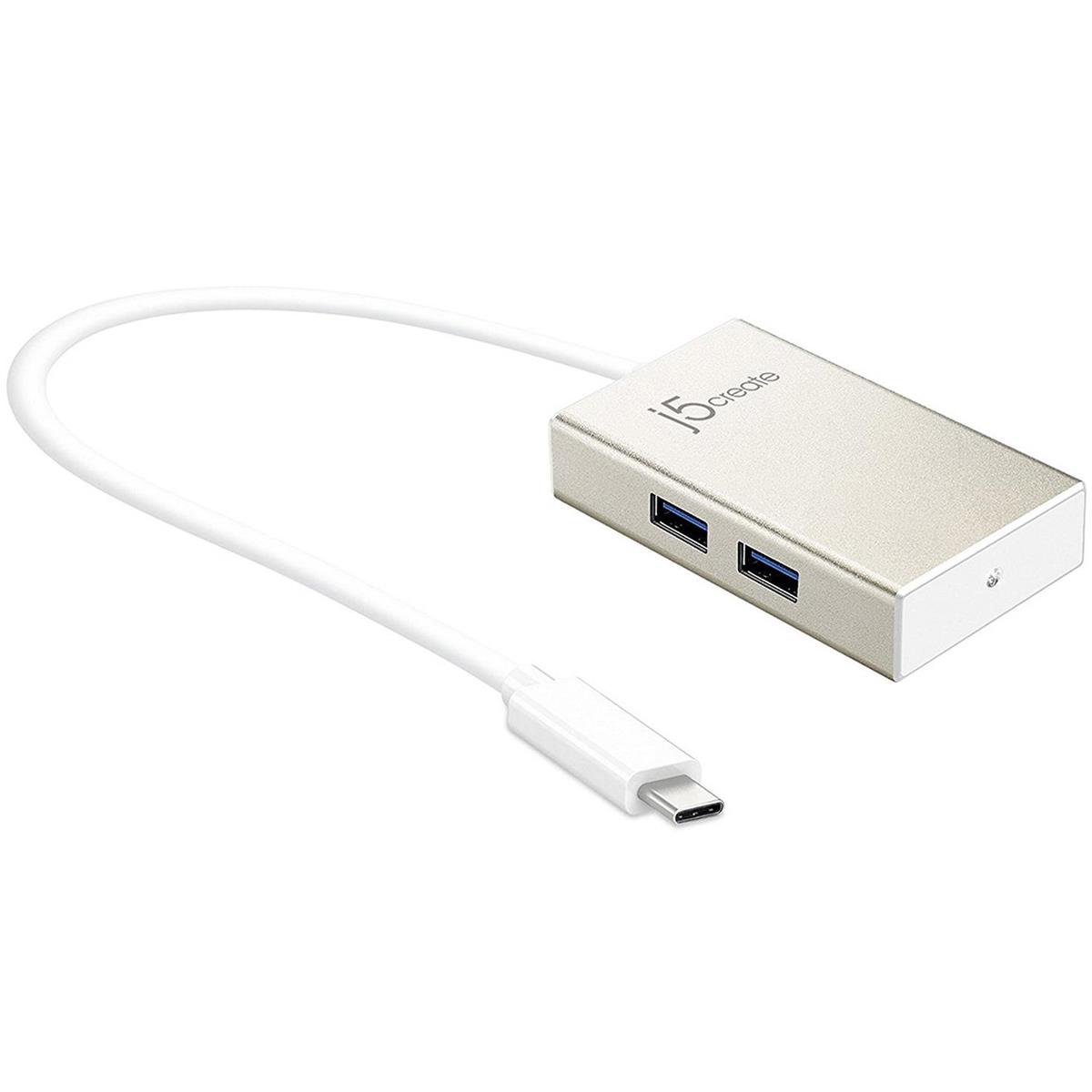 Image of J5 Create 4-Port USB 3.0 Type-A Hub with USB Type-C Connector